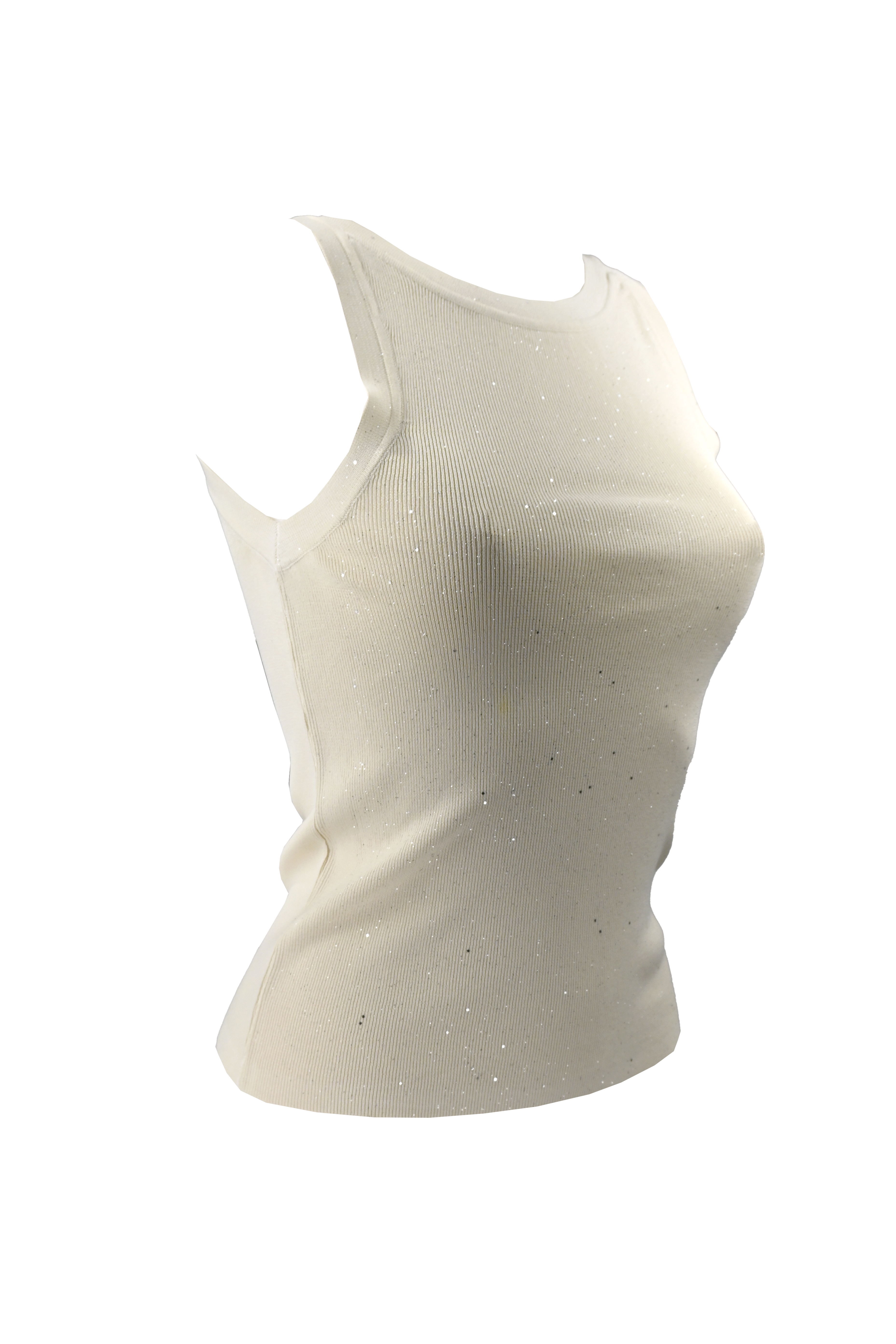 Top senza maniche con strass