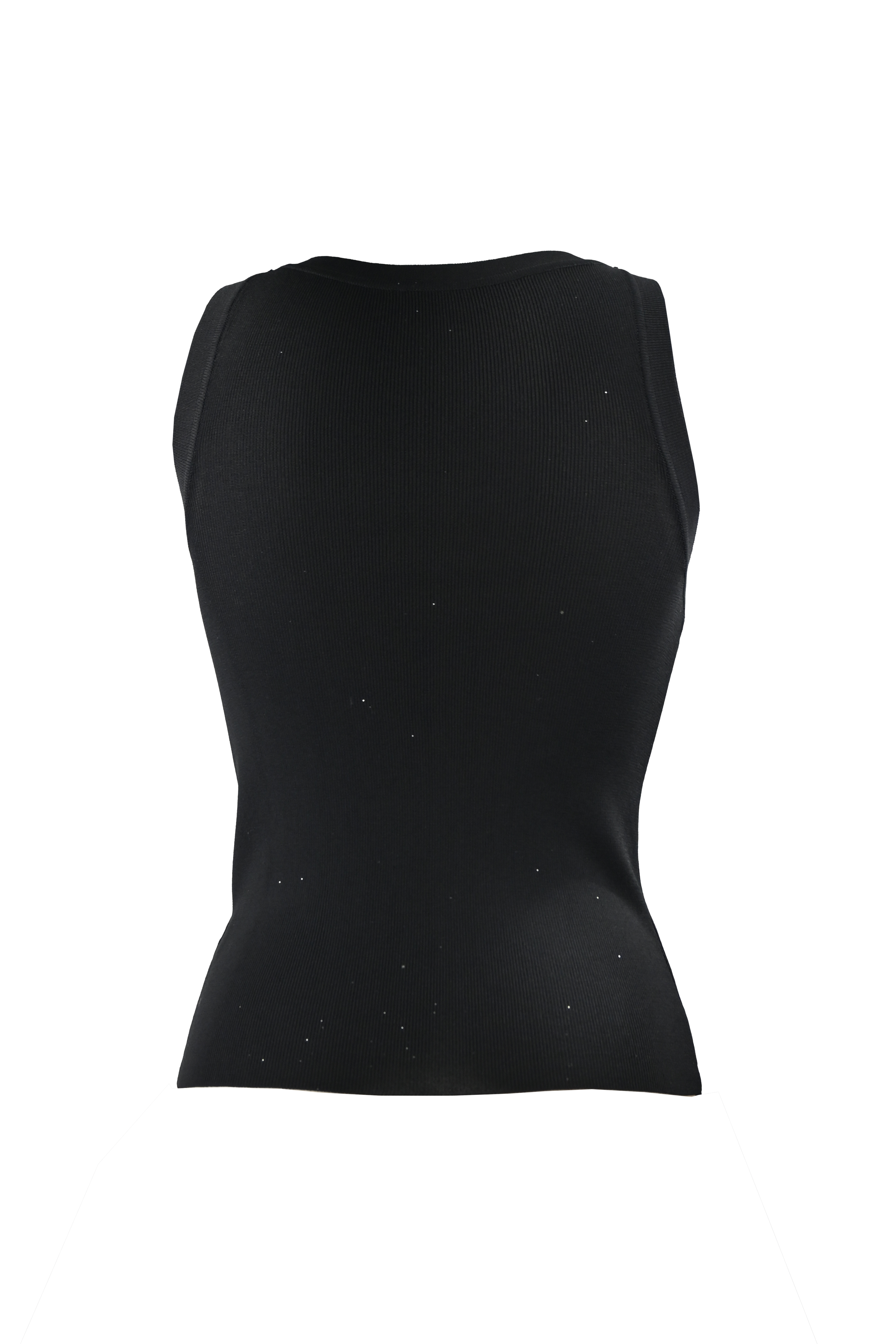 Top senza maniche con strass