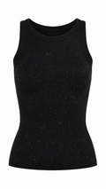 Top senza maniche con strass