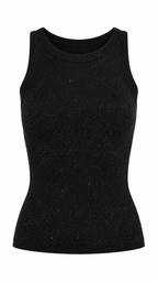 Top senza maniche con strass