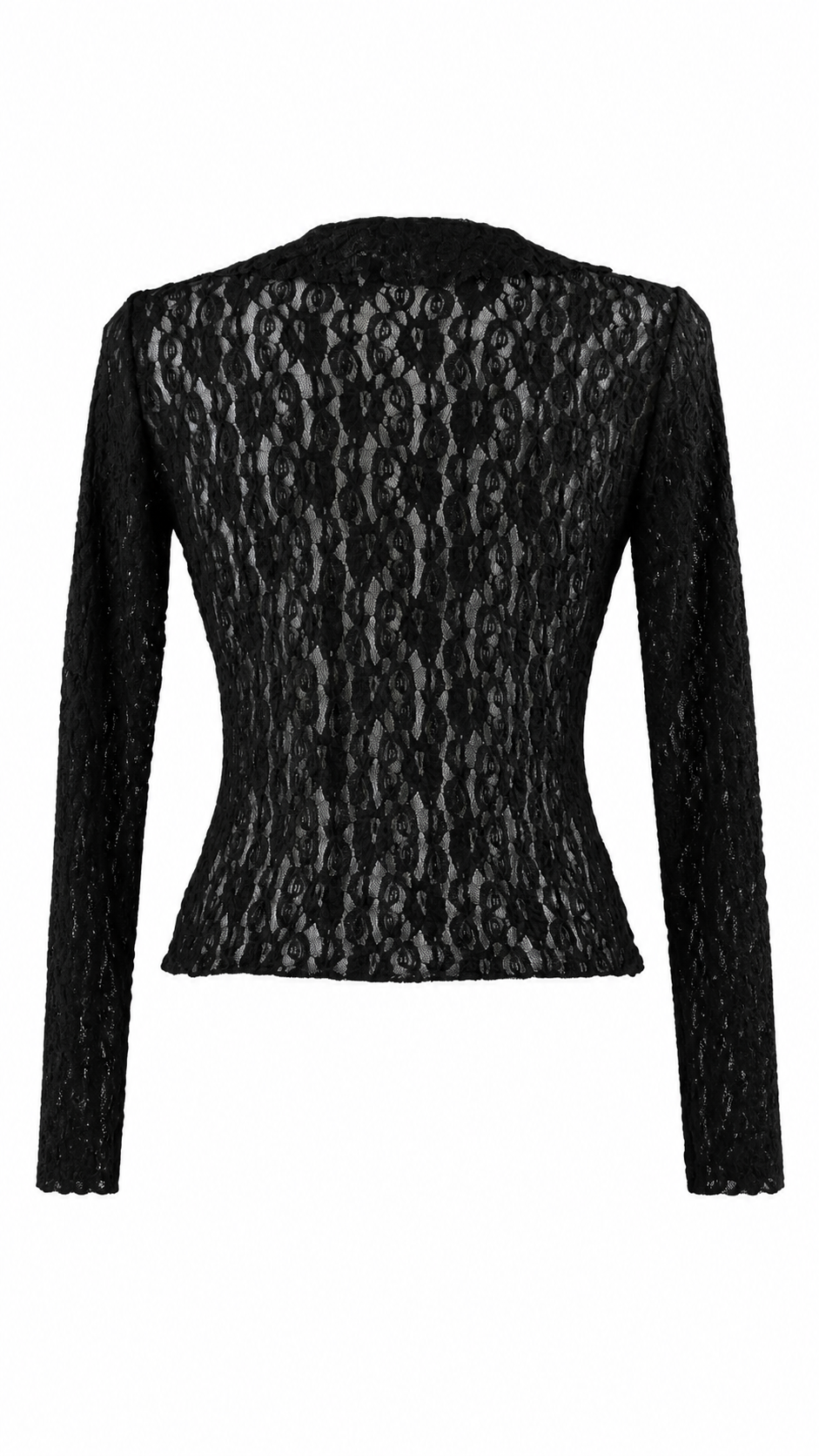 Cardigan in pizzo e volant