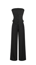 Pantalone ampio a righe verticali