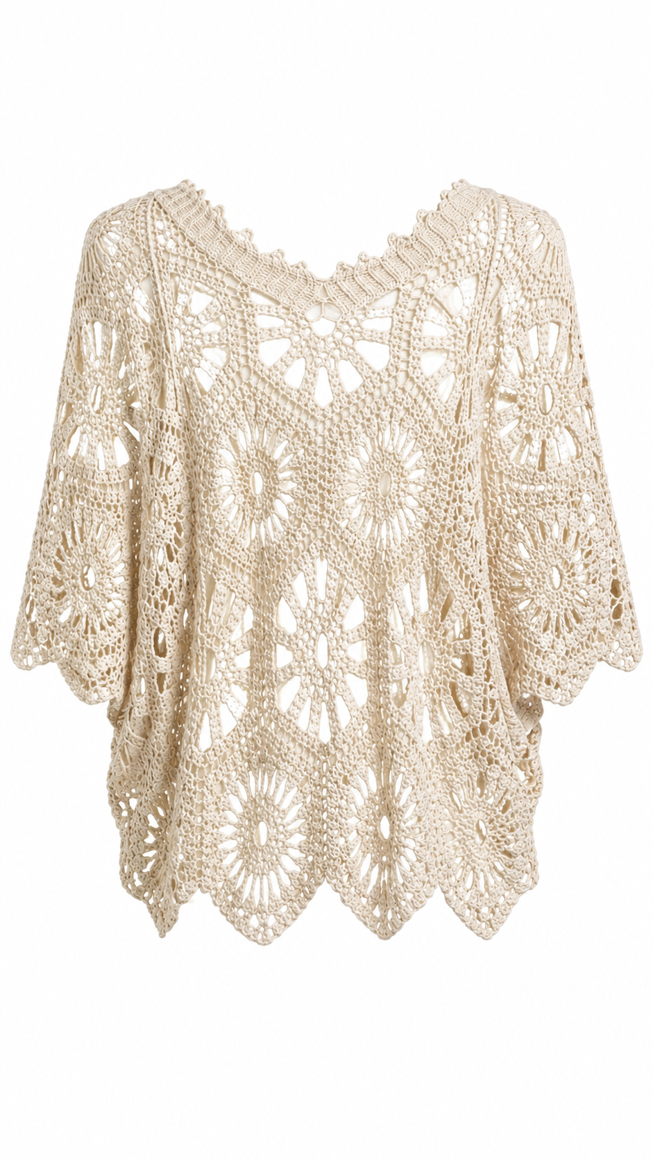 Camiseta efecto crochet