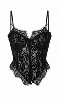 Top a corsetto con pizzo floreale