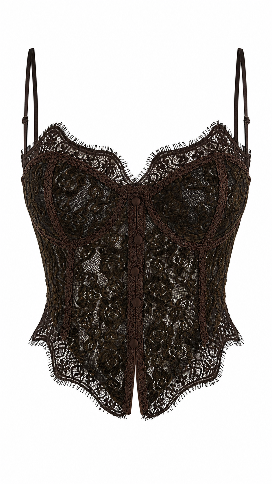 Top a corsetto con pizzo floreale