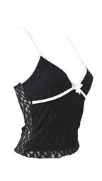 Top corto in pizzo