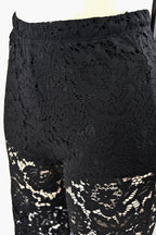 Pantaloni in pizzo nero