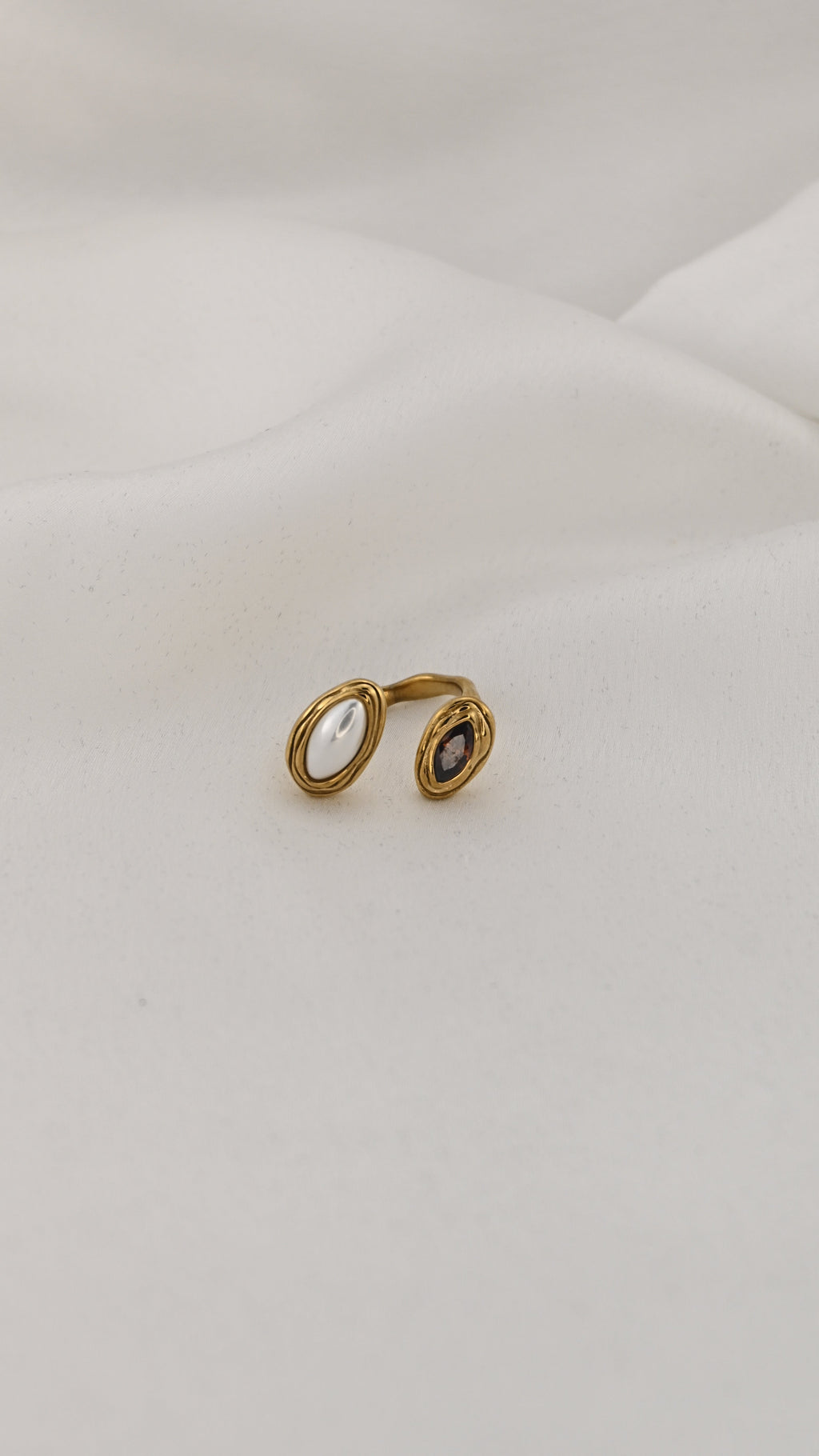 Anello regolabile con doppio ovale