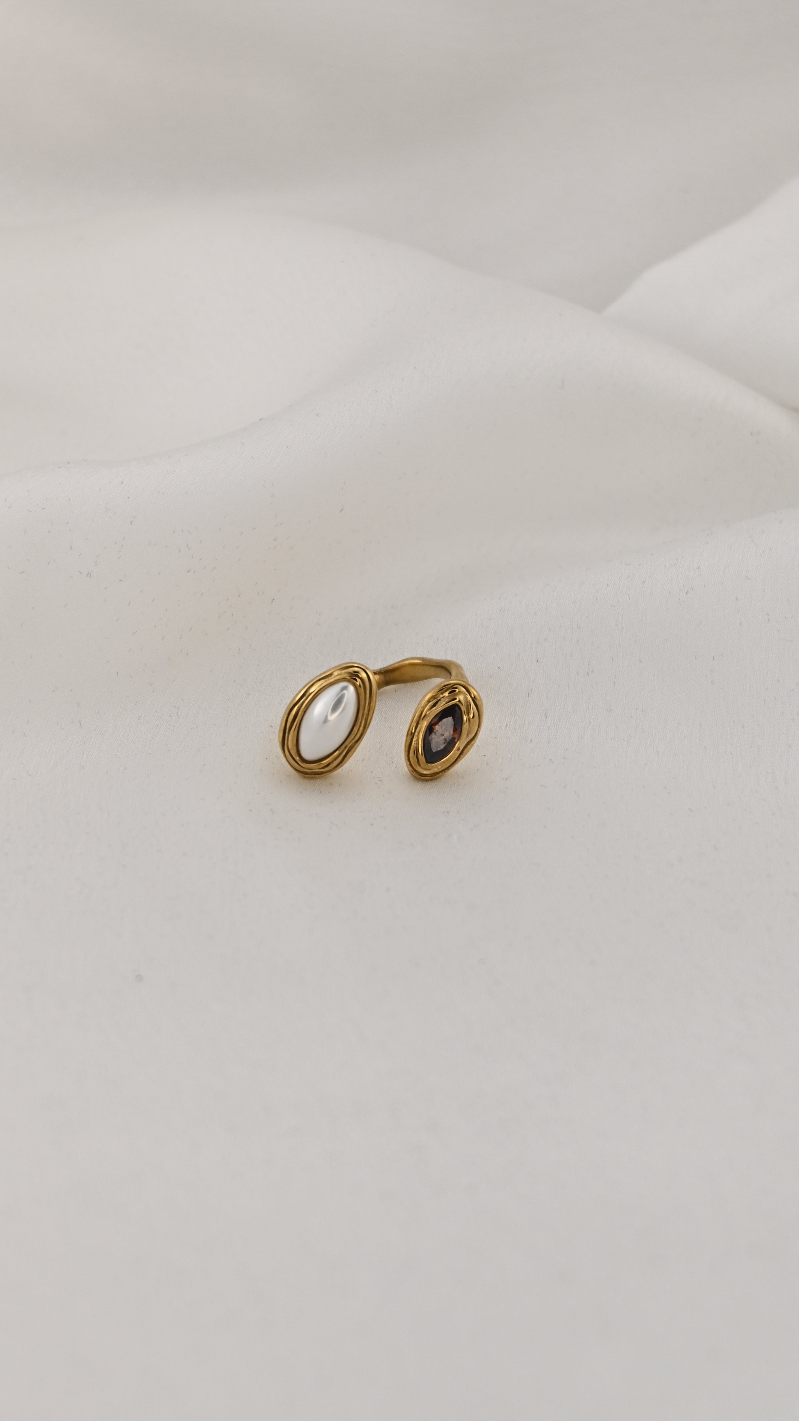 Anello regolabile con doppio ovale