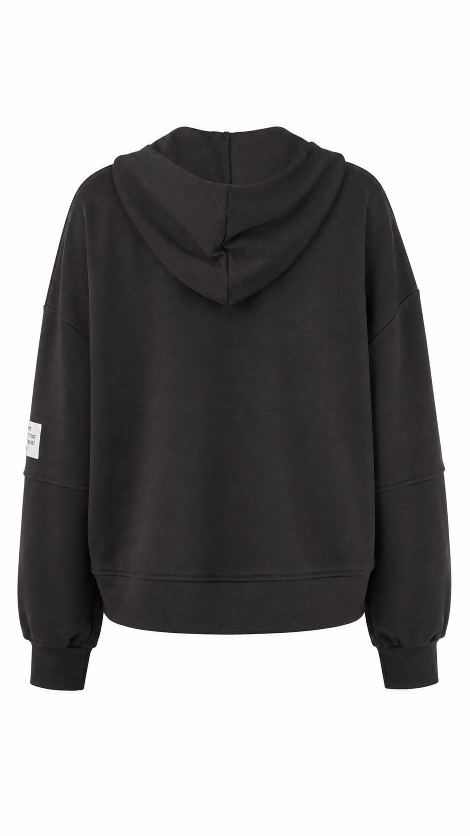 Felpa con cappuccio, zip e coulisse bicolore