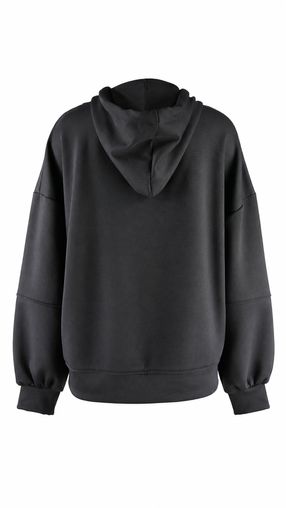 Felpa con cappuccio, zip e coulisse bicolore