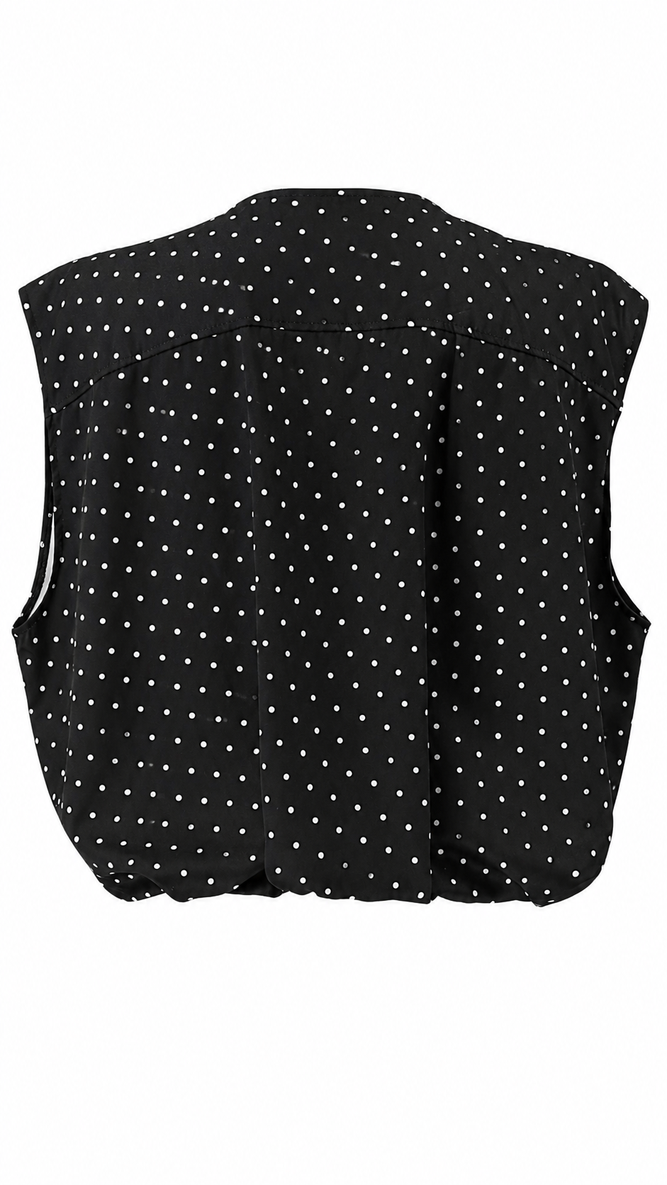 Gilet smanicato a pois