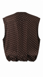 Gilet smanicato a pois