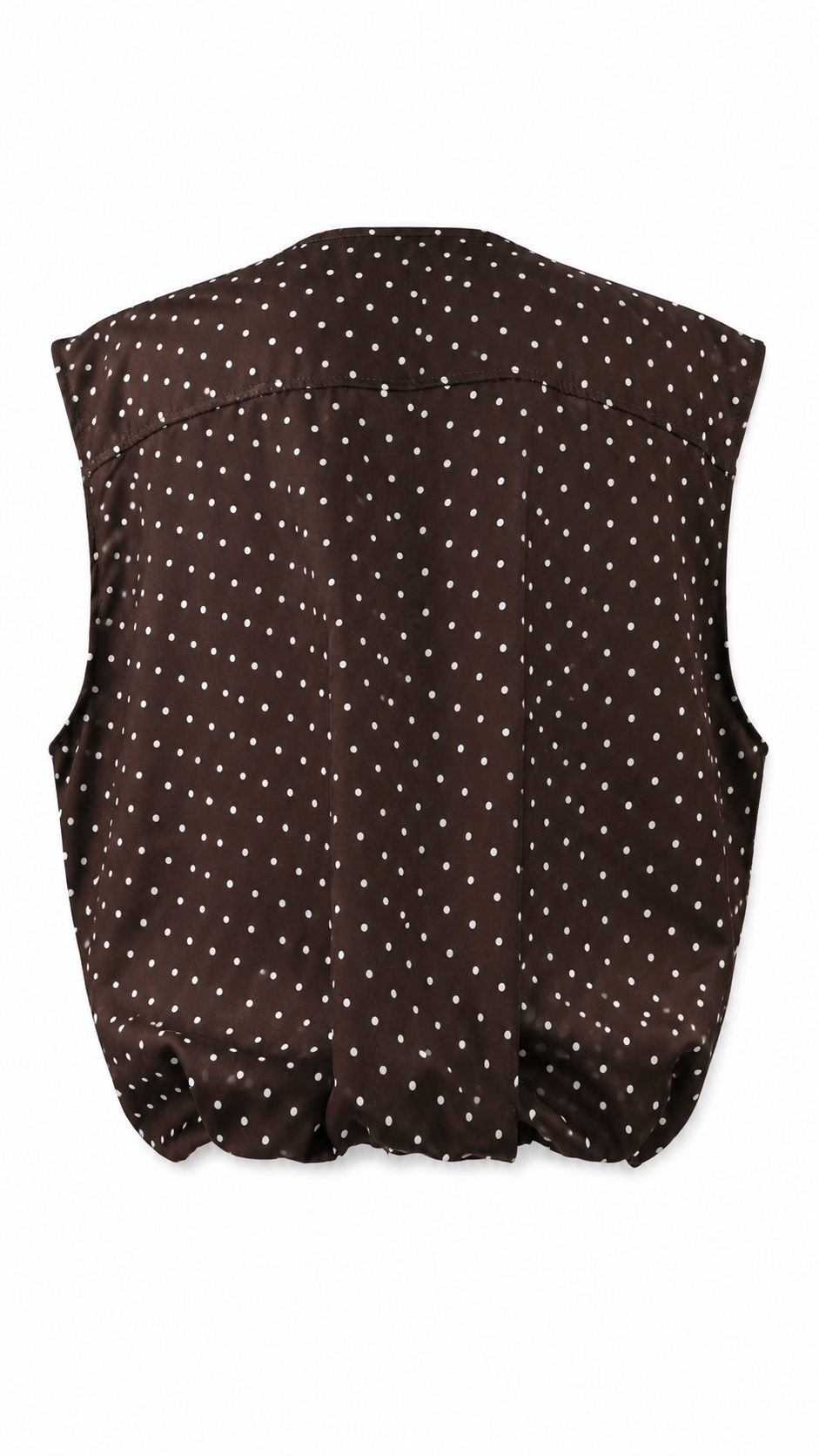 Gilet smanicato a pois