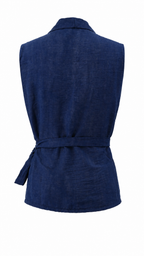 Gilet a portafoglio con texture fiammata