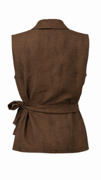 Gilet a portafoglio con texture fiammata