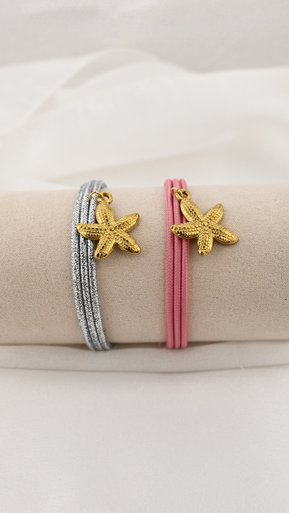 Bracciale/ Girocollo regolabile con pendente a stella marina