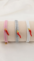 Bracciale/ Girocollo regolabile con pendente a peperoncino