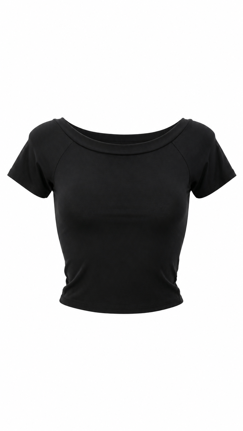 T-shirt con scollo a barca