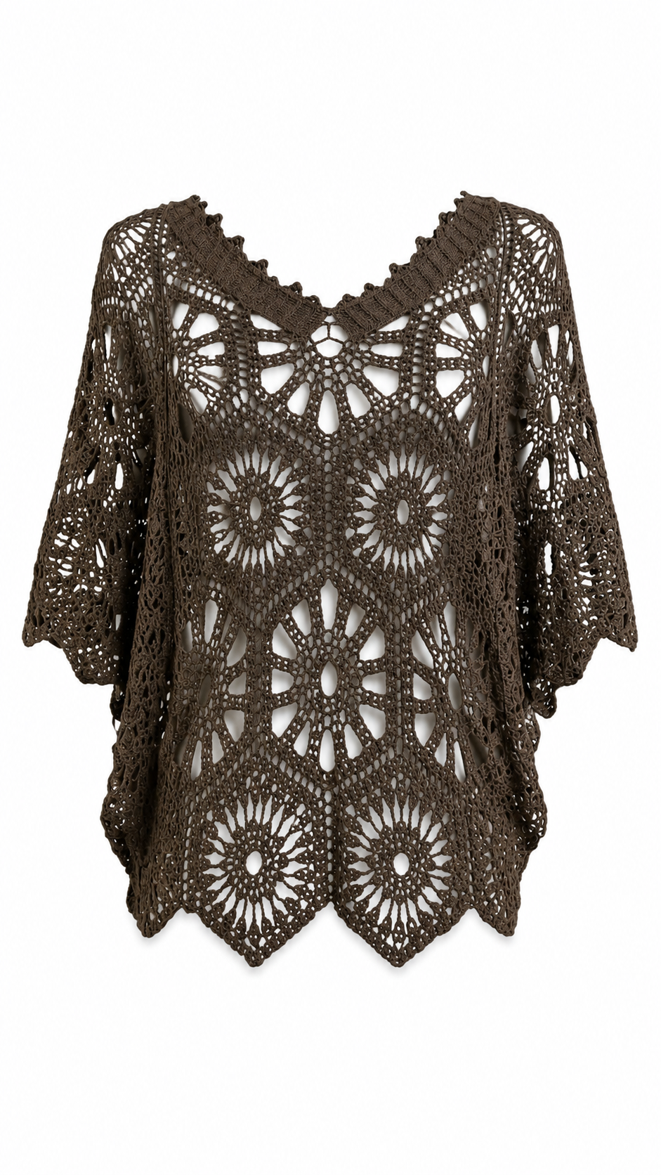 Maglia effetto crochet
