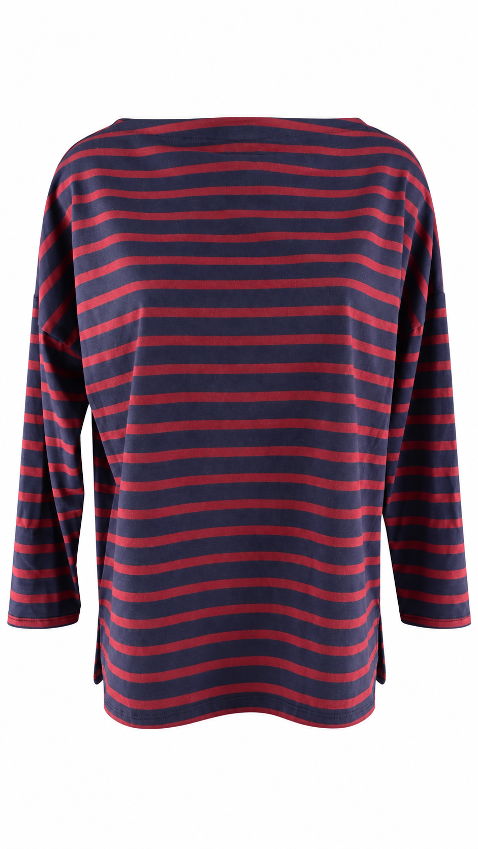 Maglia a righe orizzontali con scollo a barca