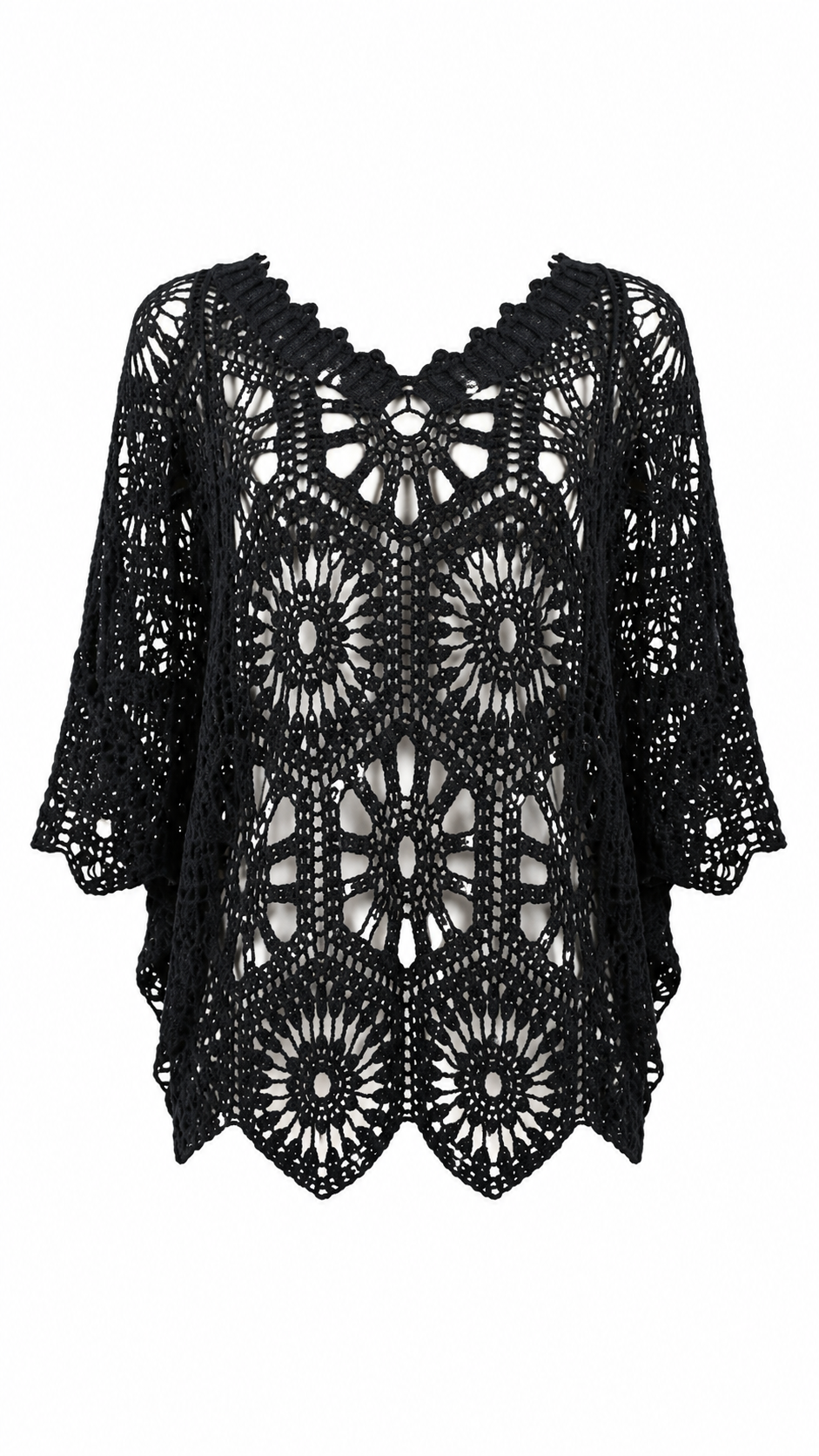 Maglia effetto crochet
