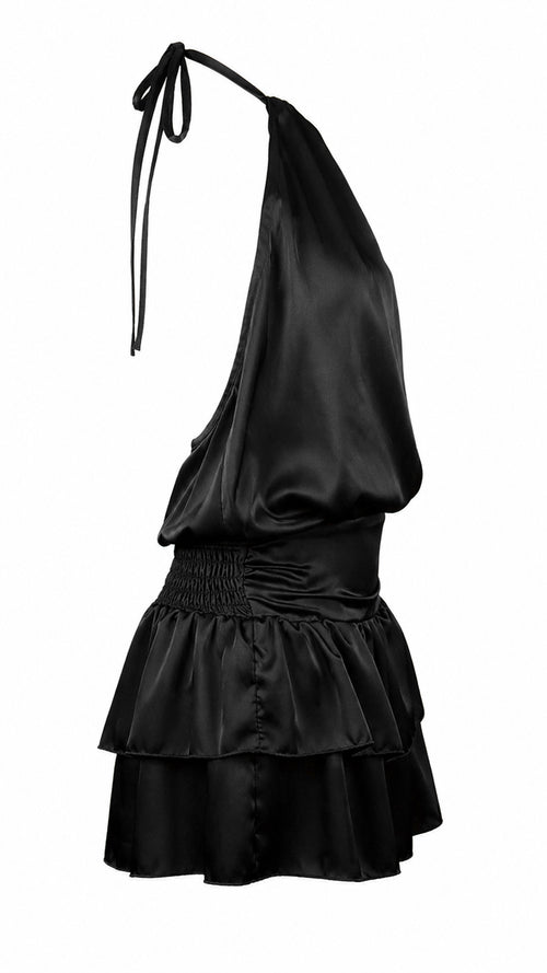 Short dress with ruffles