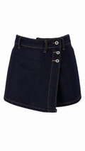 Gonna pantalone in denim scuro