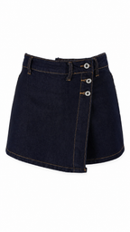 Gonna pantalone in denim scuro