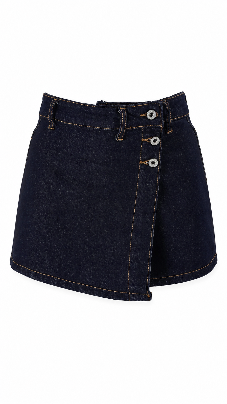 Gonna pantalone in denim scuro