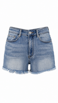 Pantaloncini in denim con sfondi sfragiati