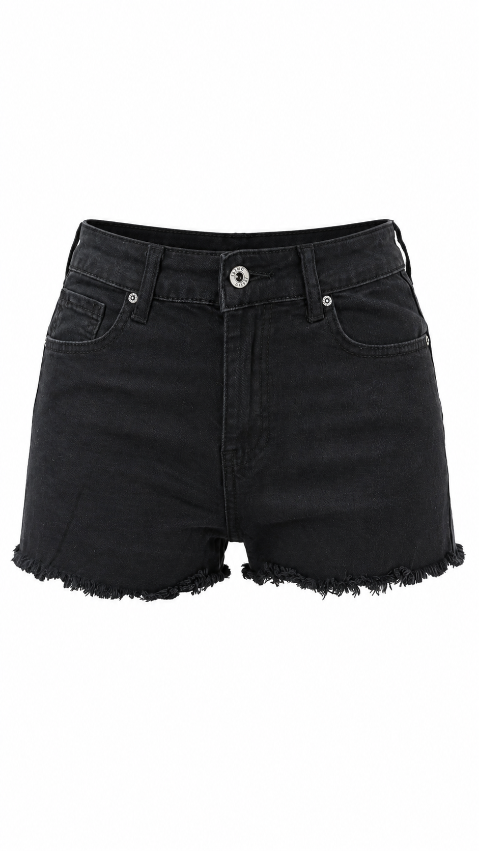 Pantaloncini in denim con fondo sfragiato