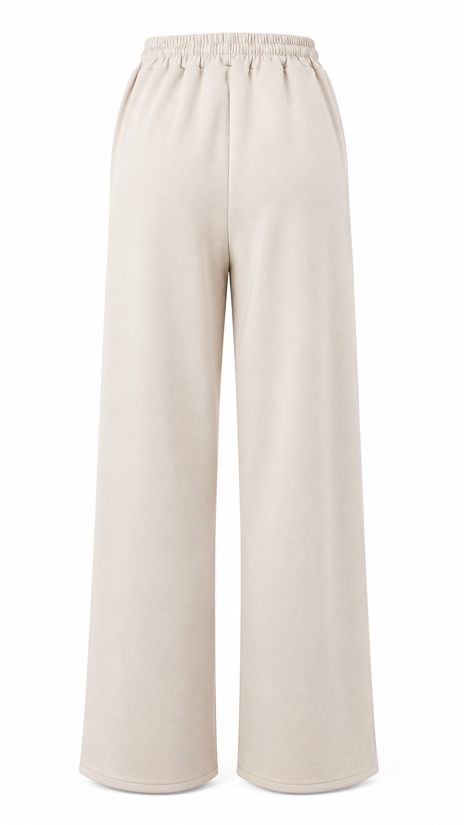 Pantaloni palazzo wide leg con vita elasticizzata e coulisse