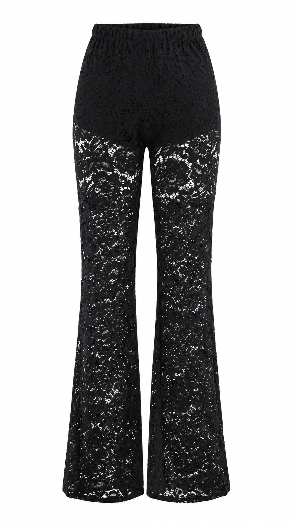 Pantaloni in pizzo nero