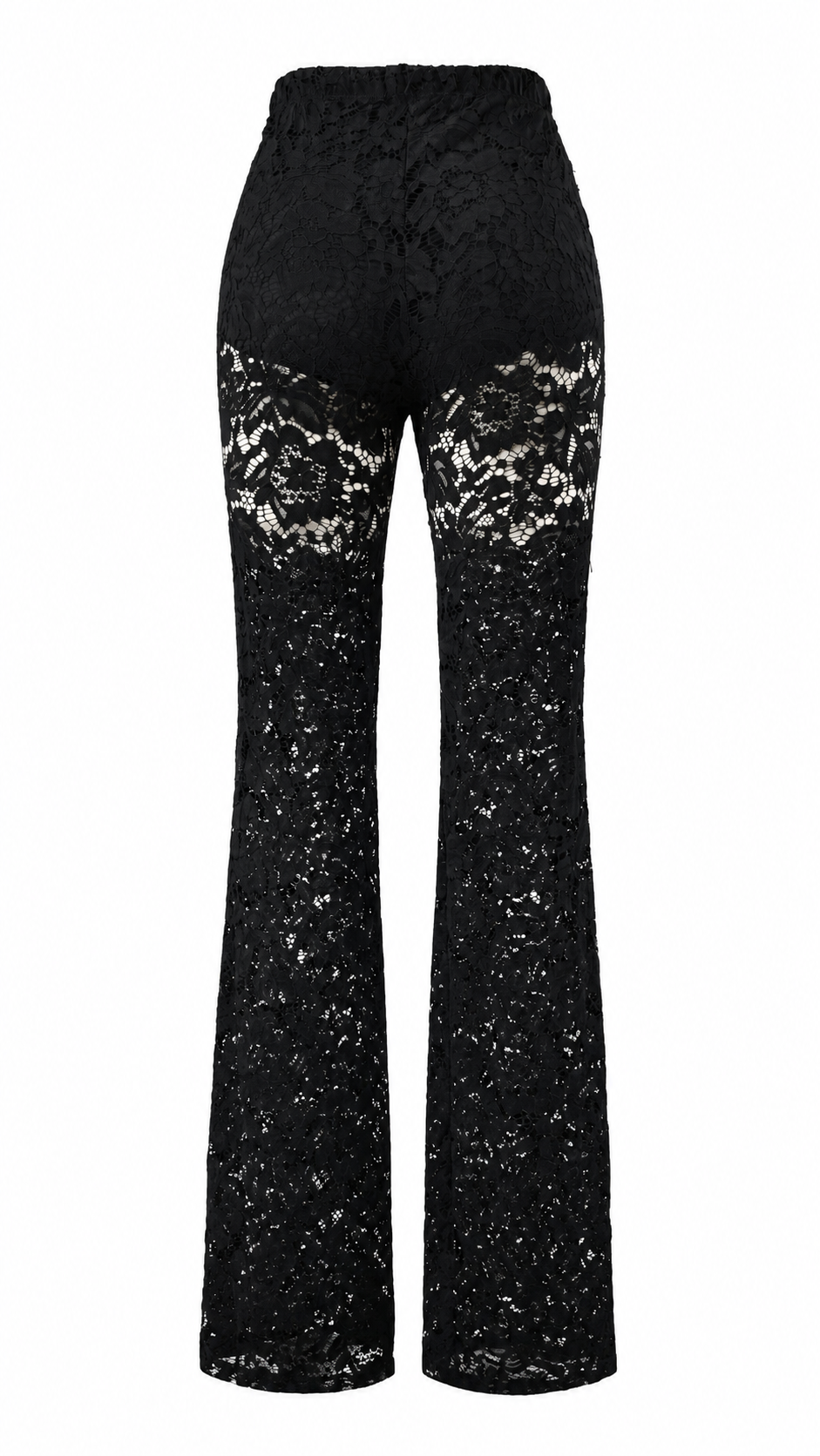 Pantaloni in pizzo nero