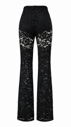 Pantaloni in pizzo nero
