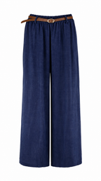 Pantaloni a palazzo con texture fiammata