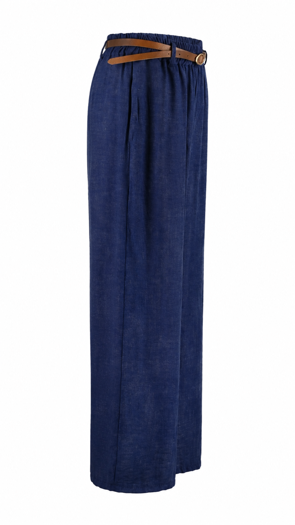 Pantaloni a palazzo con texture fiammata
