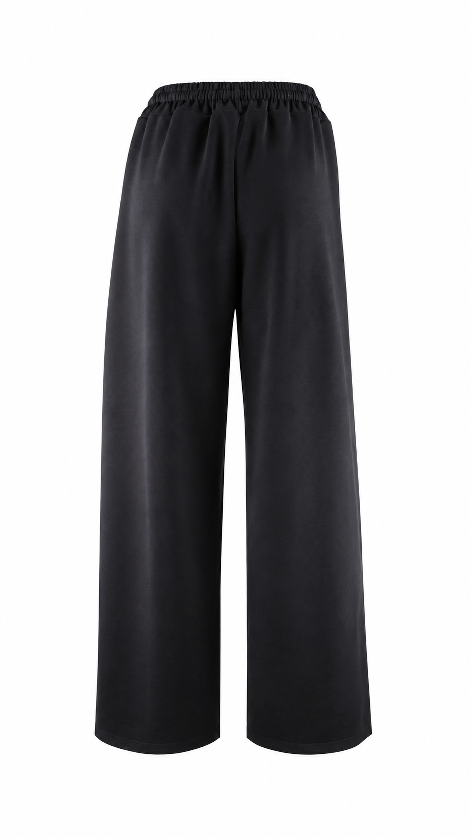 Pantaloni palazzo wide leg con vita elasticizzata e coulisse