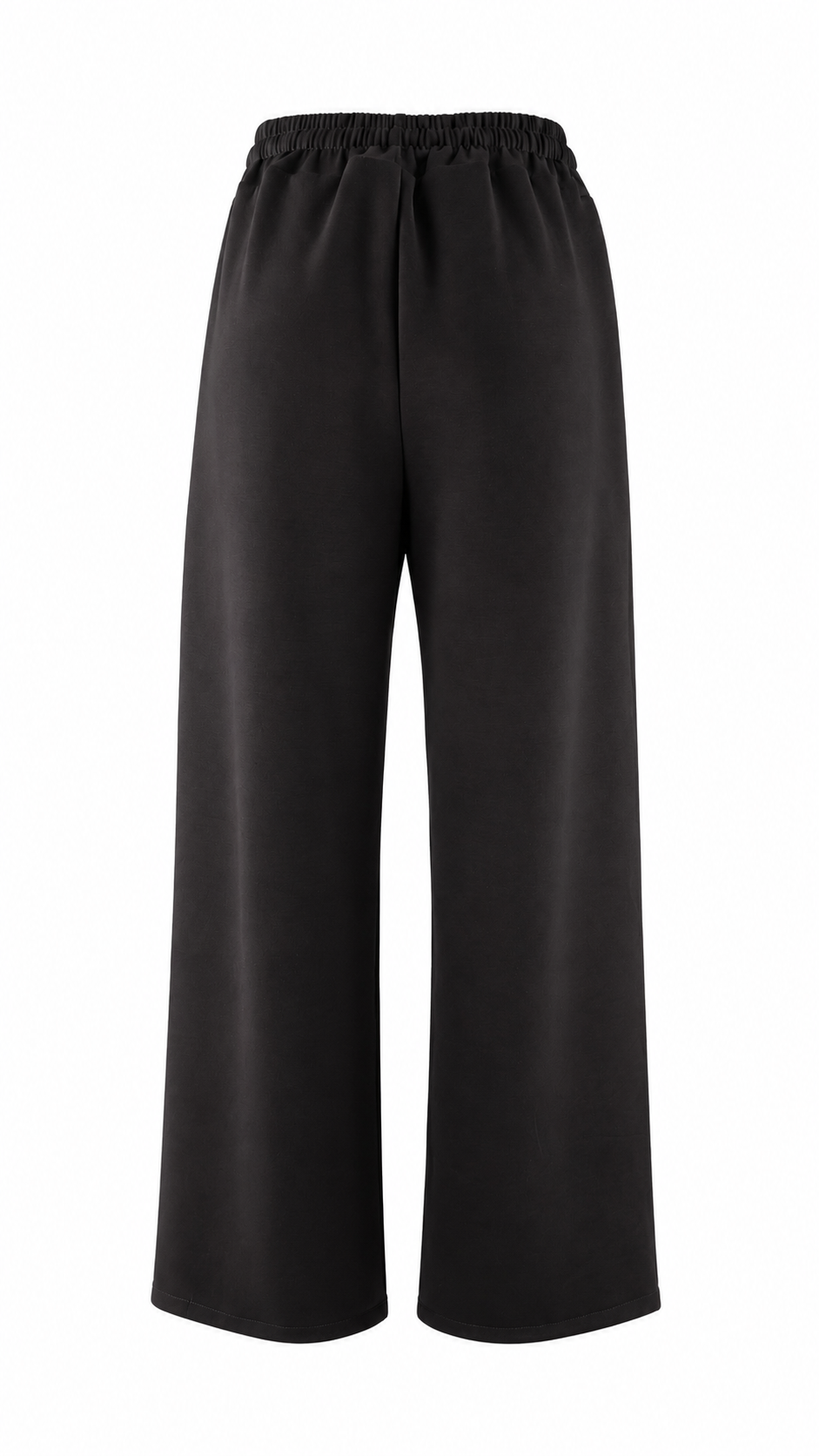 Pantaloni palazzo wide leg con vita elasticizzata e coulisse