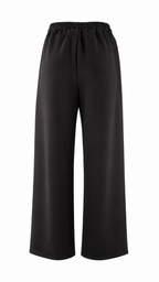 Pantaloni palazzo wide leg con vita elasticizzata e coulisse