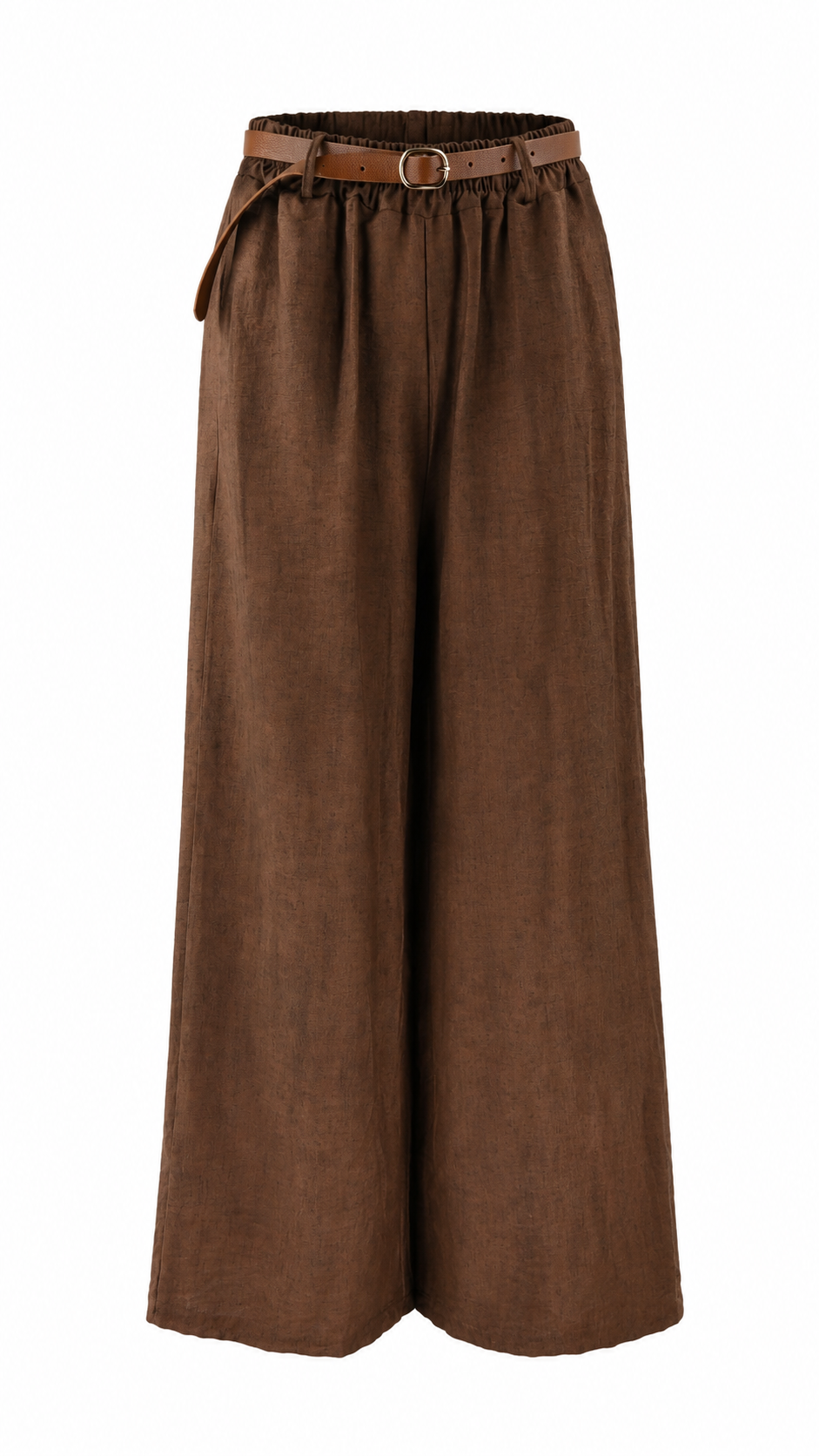 Pantaloni a palazzo con texture fiammata