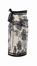 Pareo lungo con stampa tropicale