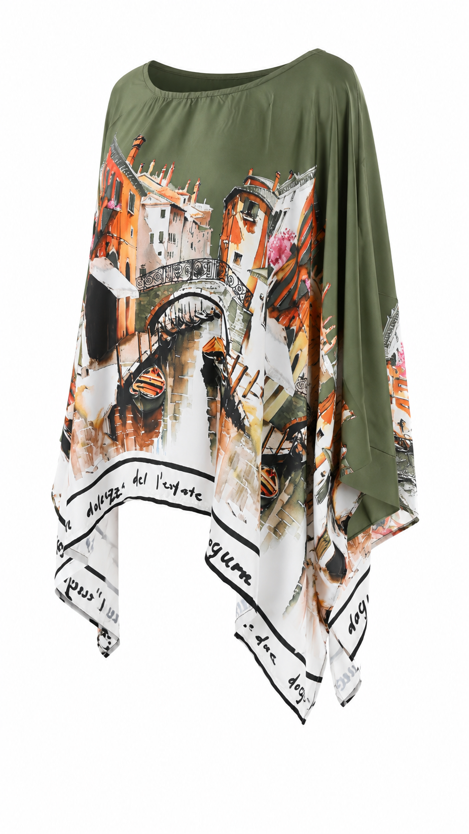 Casacca modello poncho stile veneziano