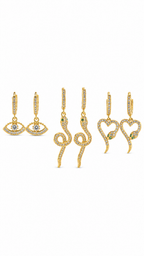 Set orecchini huggie mistico