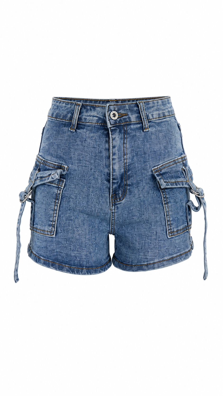 Pantaloncini cargo in denim