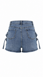 Pantaloncini cargo in denim