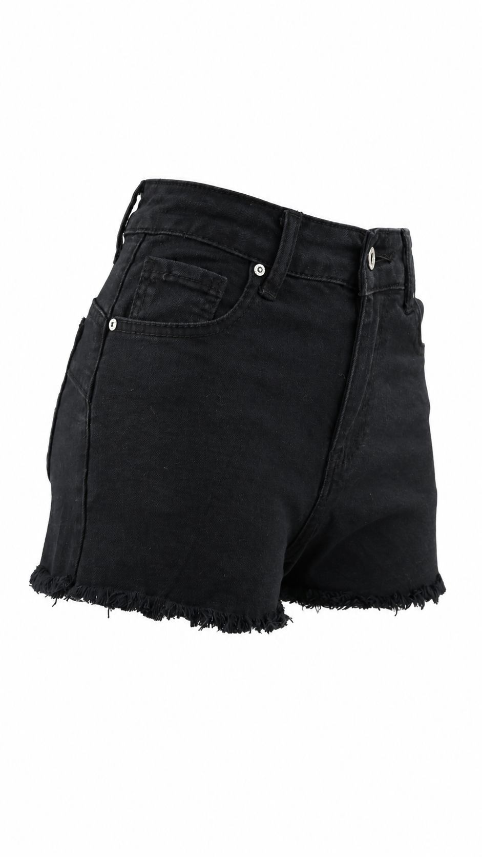 Pantaloncini in denim con fondo sfragiato