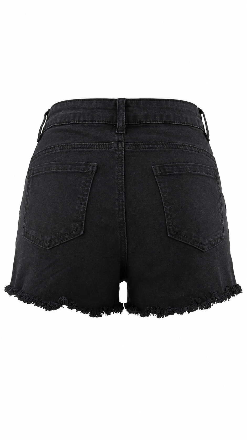 Pantaloncini in denim con fondo sfragiato