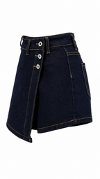 Gonna pantalone in denim scuro